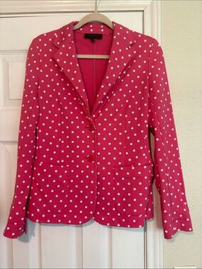 Talbots Pink Polka Dot Blazer